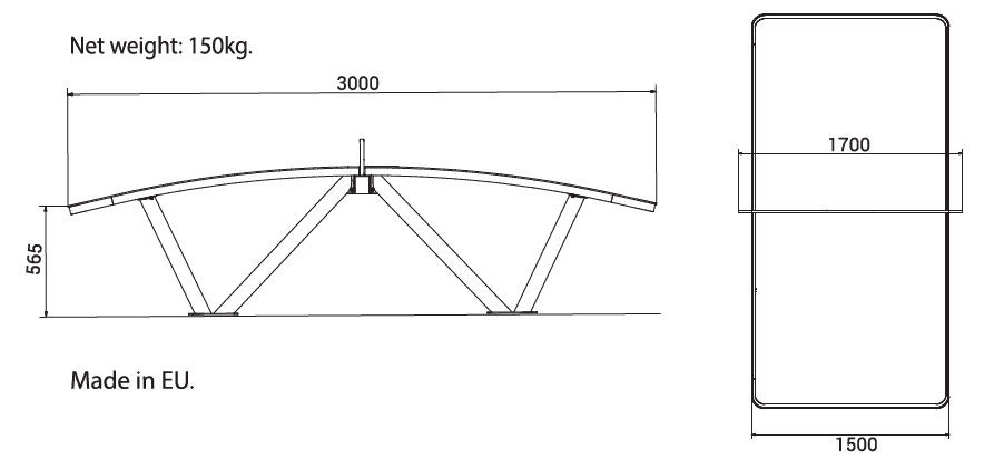 Table fixe de Teqball – ARCHPINGO | Sport Grupa – Image 9